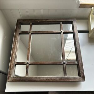 Hobby Lobby Distressed Brown Grid Mirror